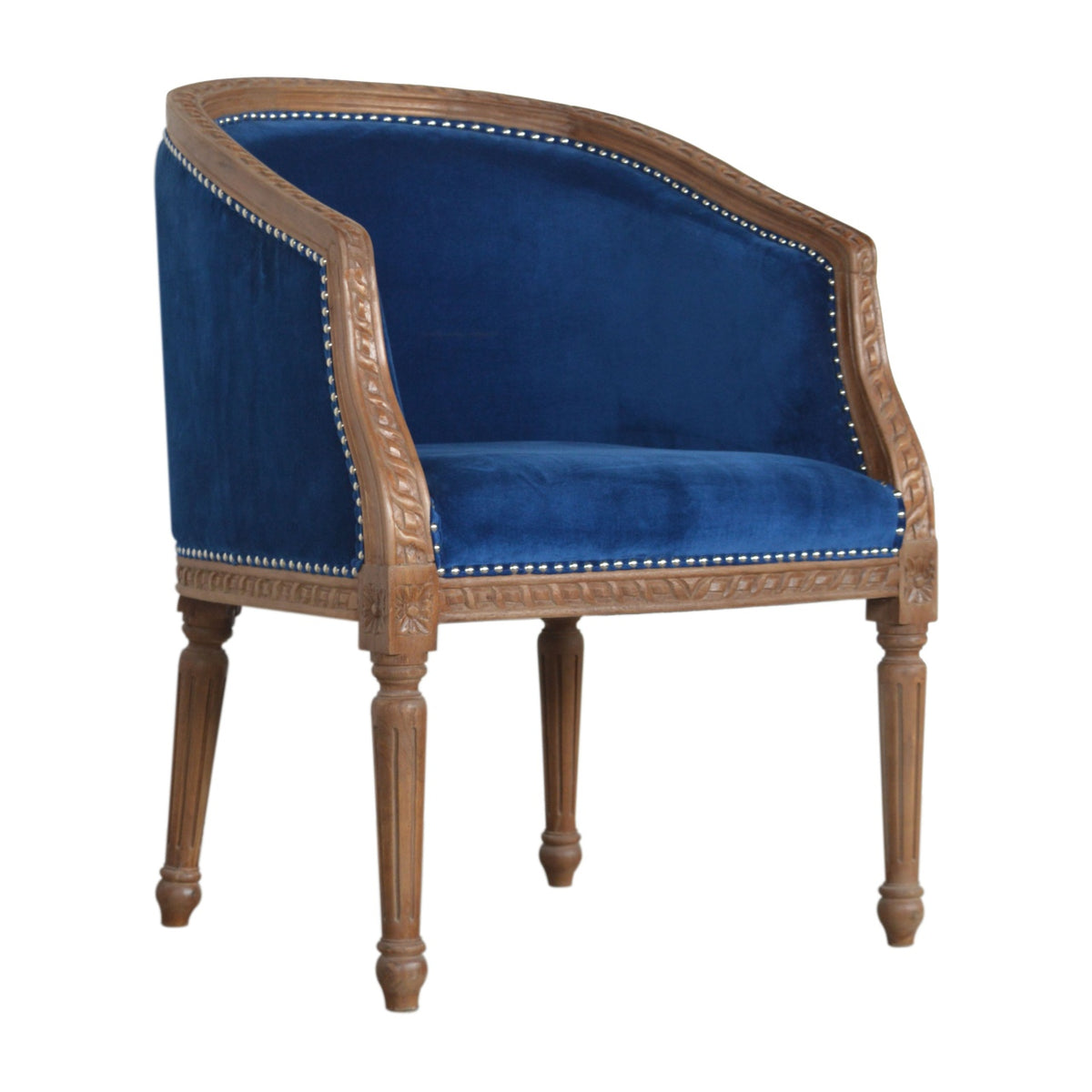 Velvet Occasional Chair - Royal Blue