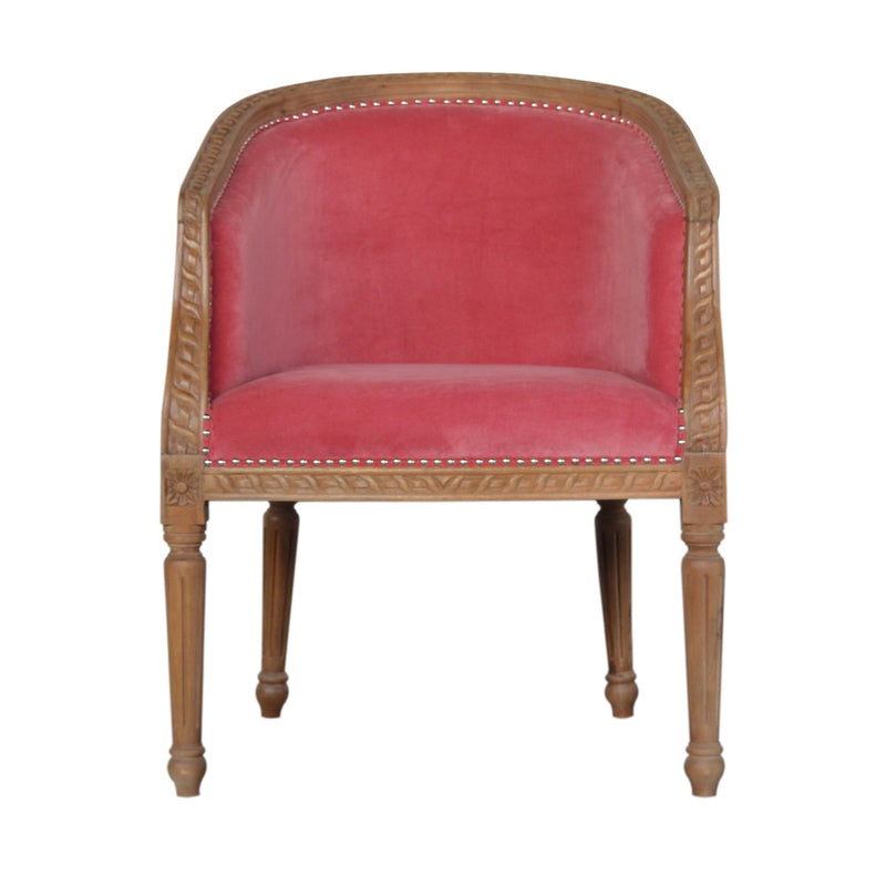 Velvet Occasional Chair - Rose Pink