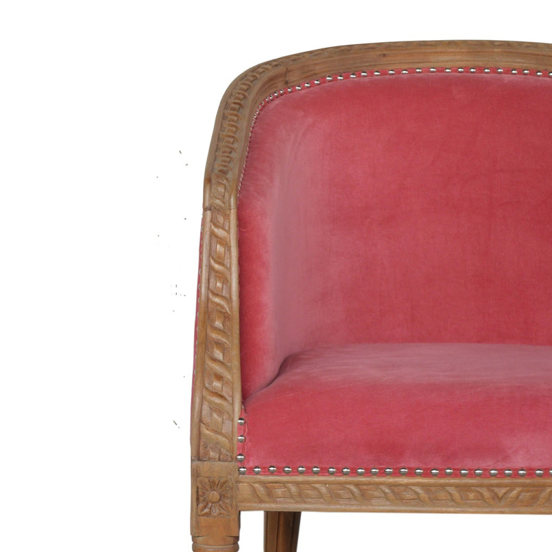 Velvet Occasional Chair - Rose Pink