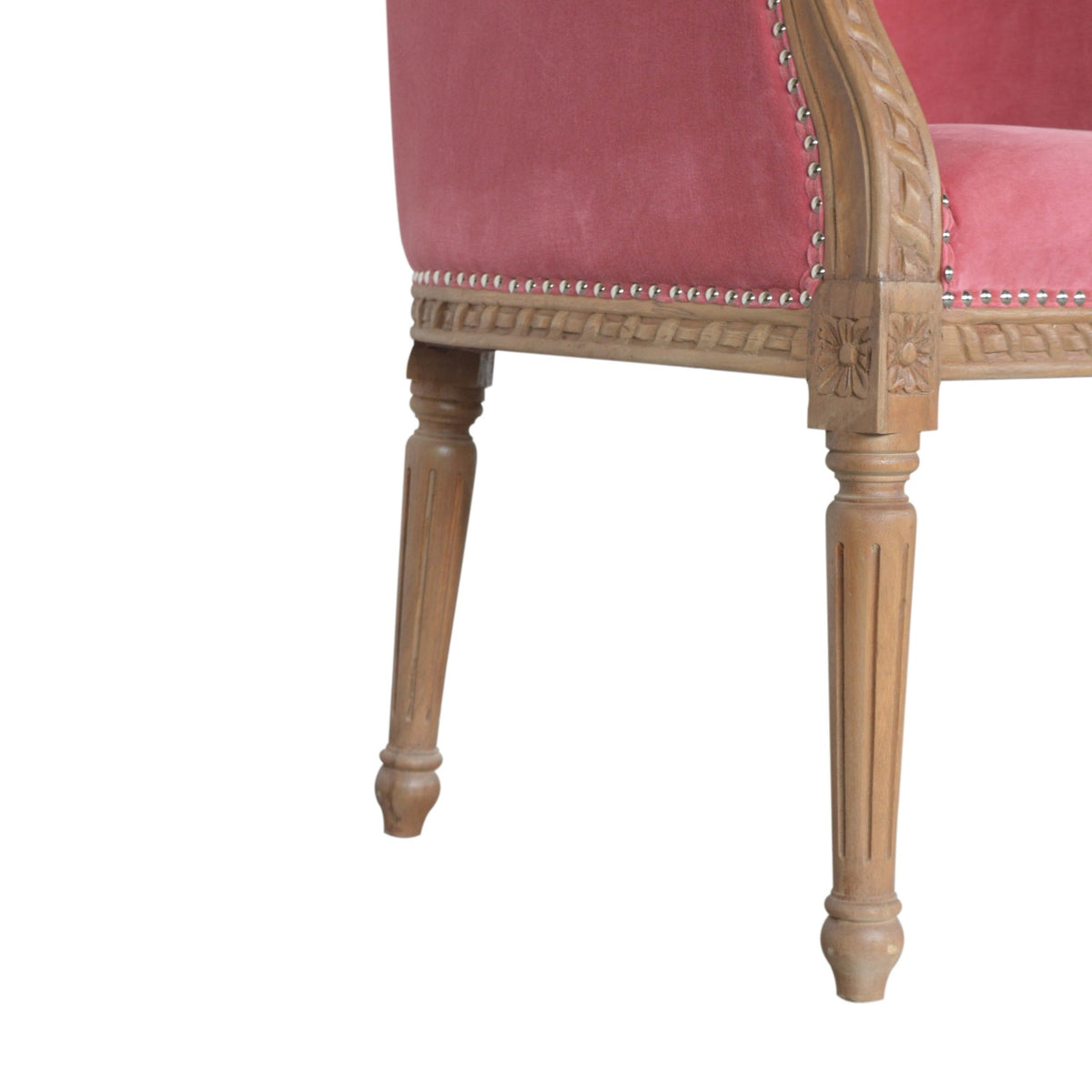 Velvet Occasional Chair - Rose Pink