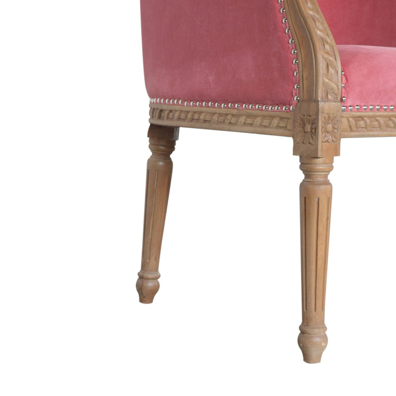 Velvet Occasional Chair - Rose Pink