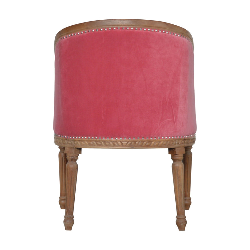 Velvet Occasional Chair - Rose Pink
