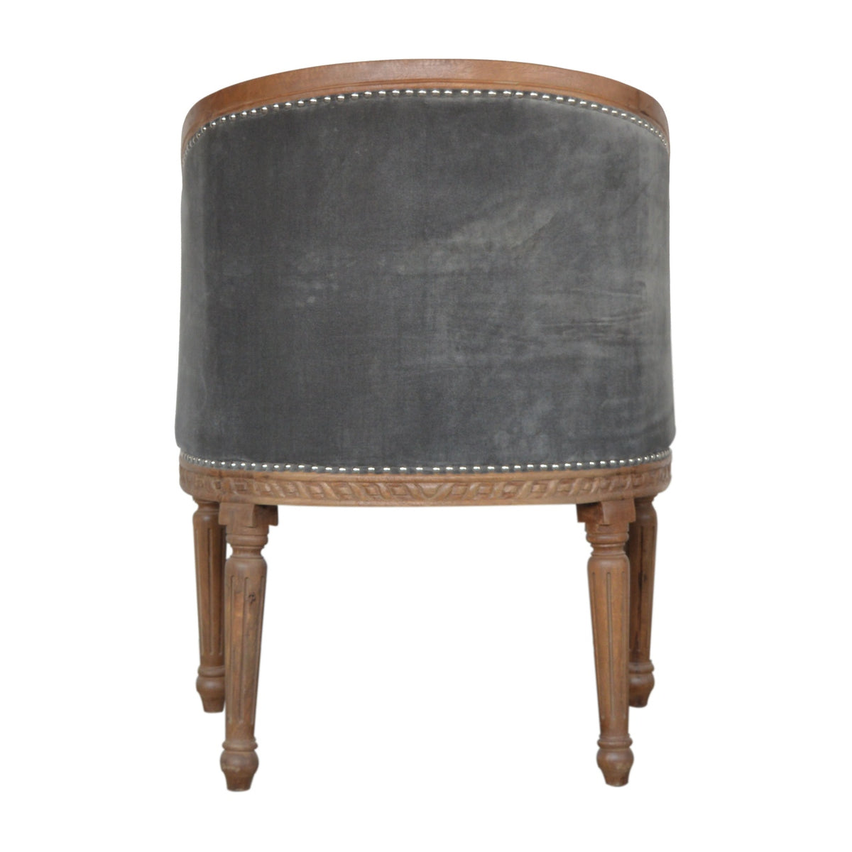 Velvet Occasional Chair - Silver Grey