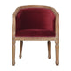 Velvet Occasional Chair - Ruby Red
