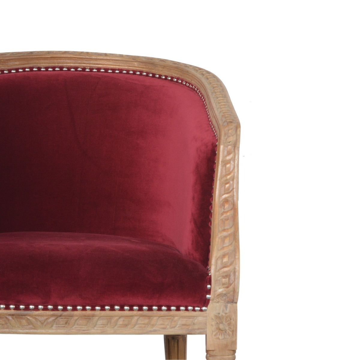 Velvet Occasional Chair - Ruby Red