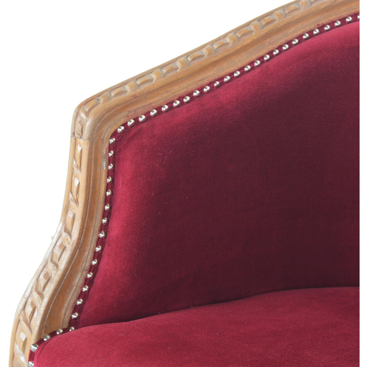 Velvet Occasional Chair - Ruby Red
