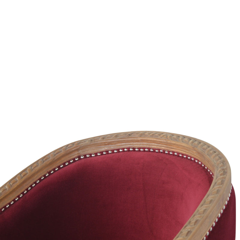 Velvet Occasional Chair - Ruby Red