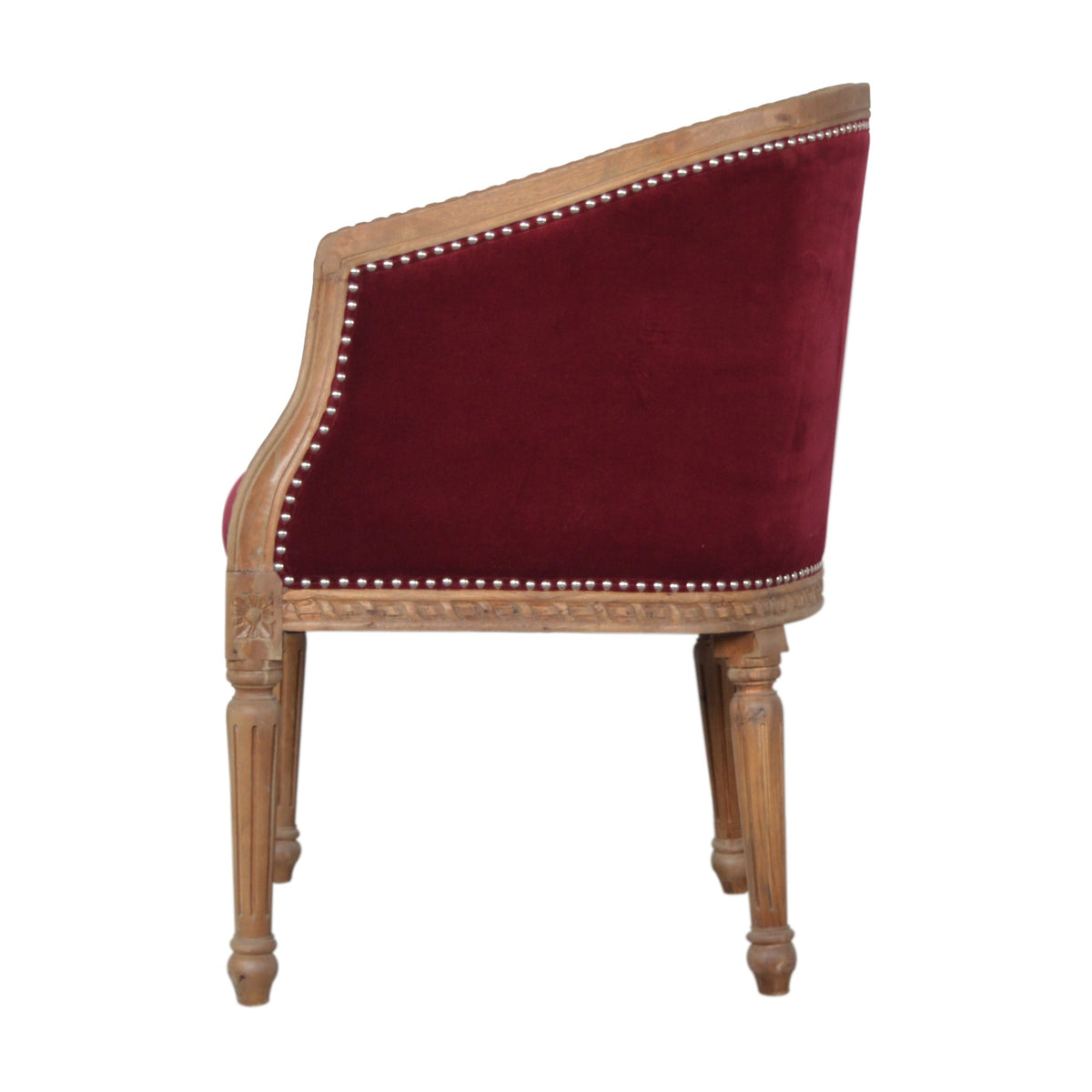 Velvet Occasional Chair - Ruby Red