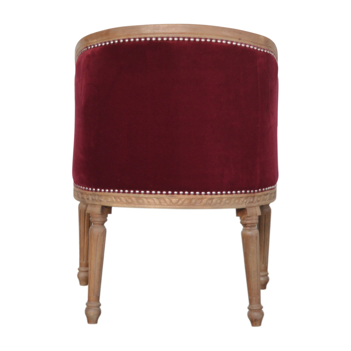 Velvet Occasional Chair - Ruby Red