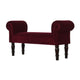 You and Me Velvet Embrace Bench – Ruby Red