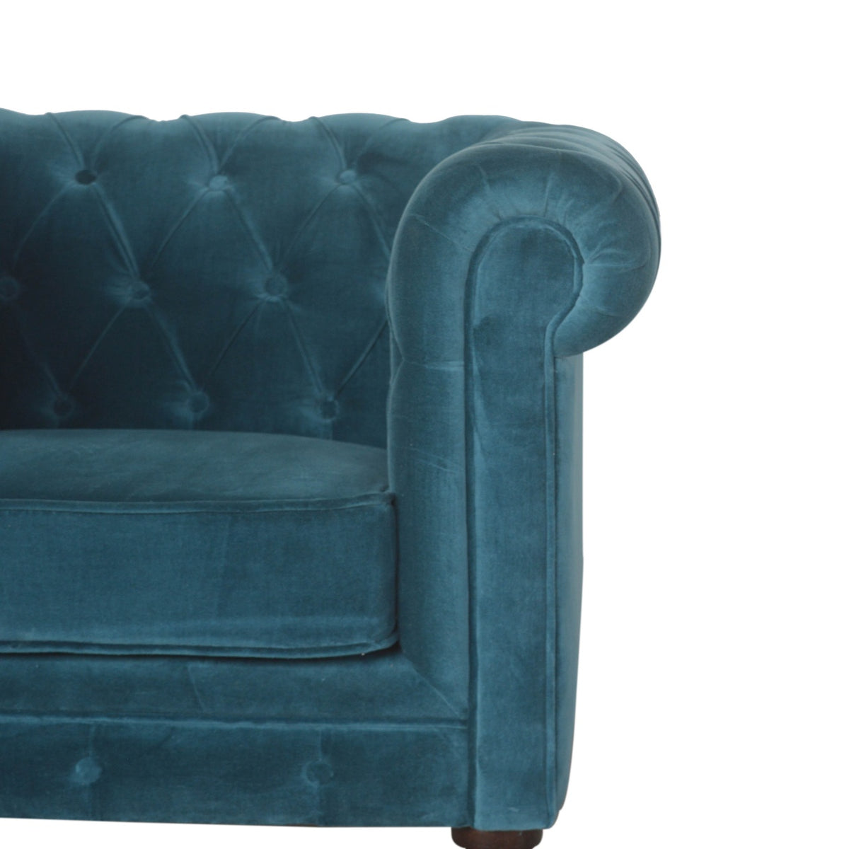 Velvet or Tweed Chesterfield Armchair
