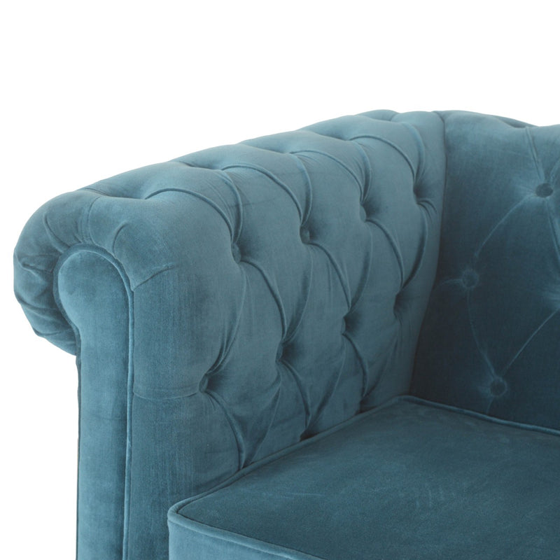 Velvet or Tweed Chesterfield Armchair