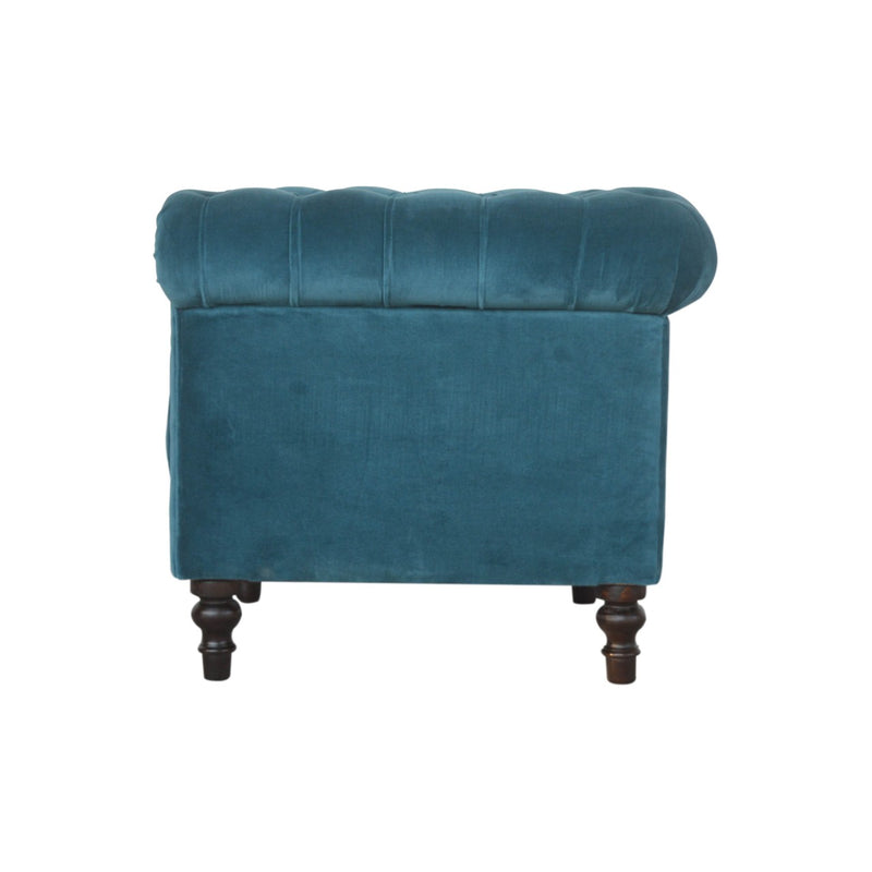 Velvet or Tweed Chesterfield Armchair