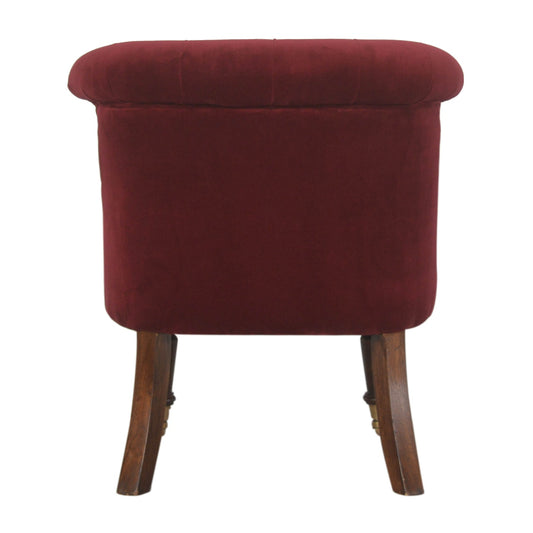 Velvet Accent Chair - Ruby Red
