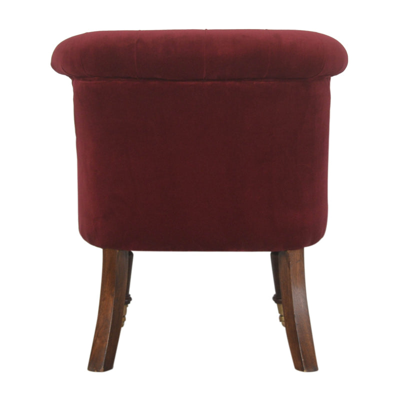 Velvet Accent Chair - Ruby Red