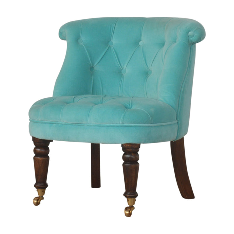Velvet Mini Throne - Fresh Turquoise