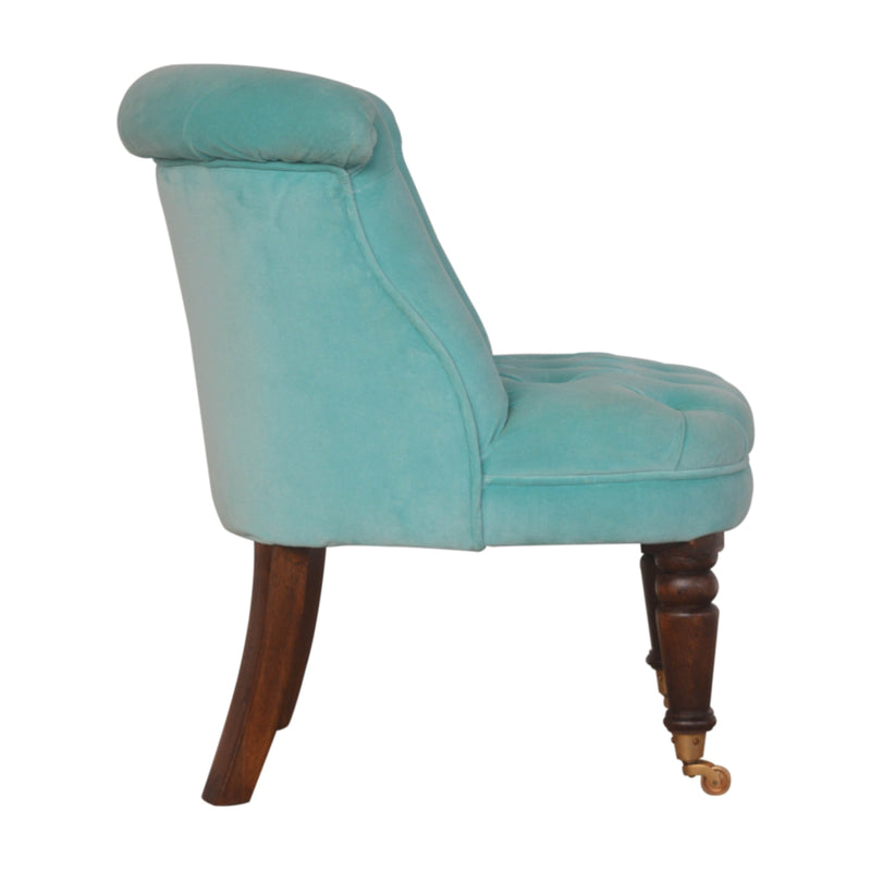 Velvet Mini Throne - Fresh Turquoise