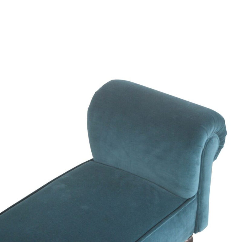 You and Me Velvet Embrace Bench – Teal