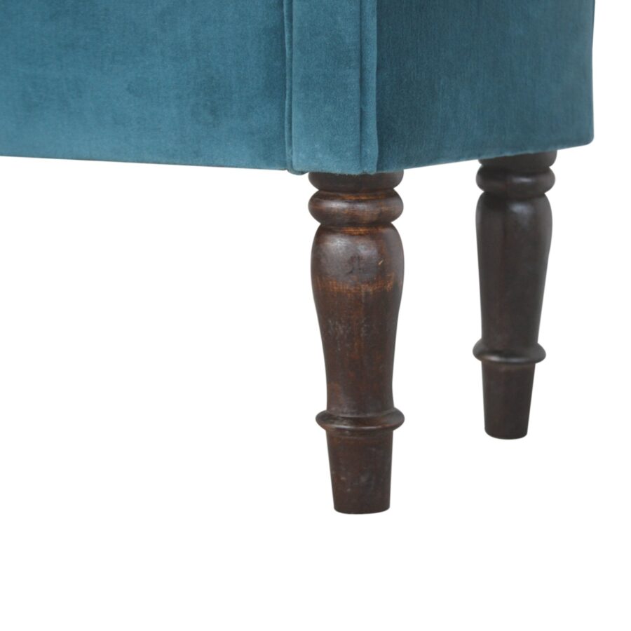 You and Me Velvet Embrace Bench – Teal
