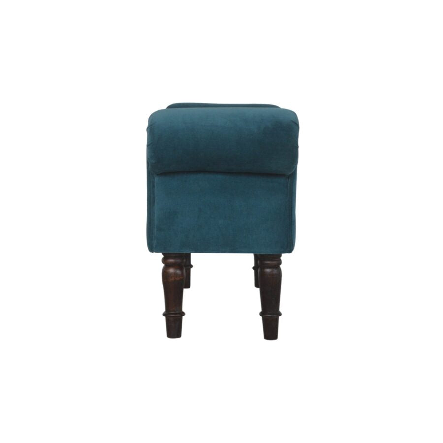 You and Me Velvet Embrace Bench – Teal