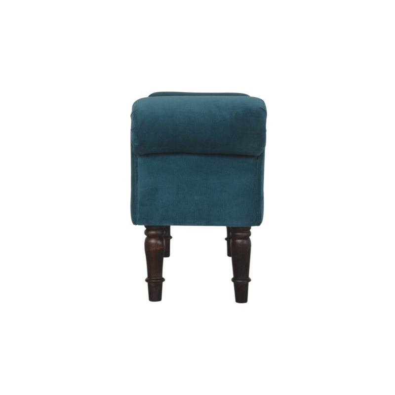 You and Me Velvet Embrace Bench – Teal