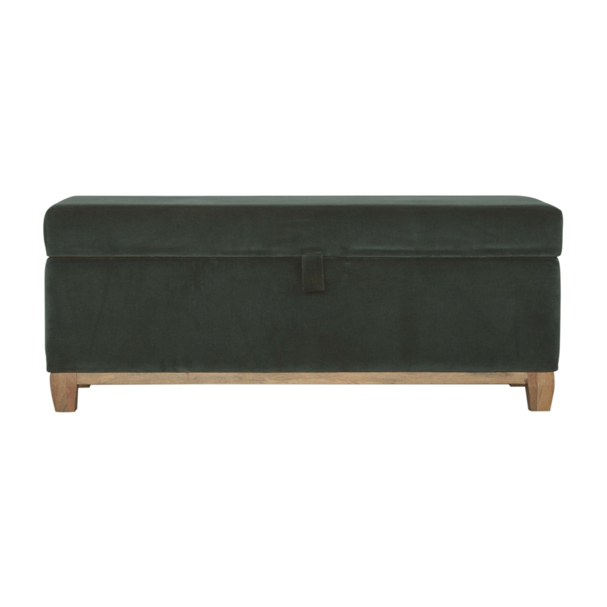 Slam Dunk Velvet Storage Box - Forest Green