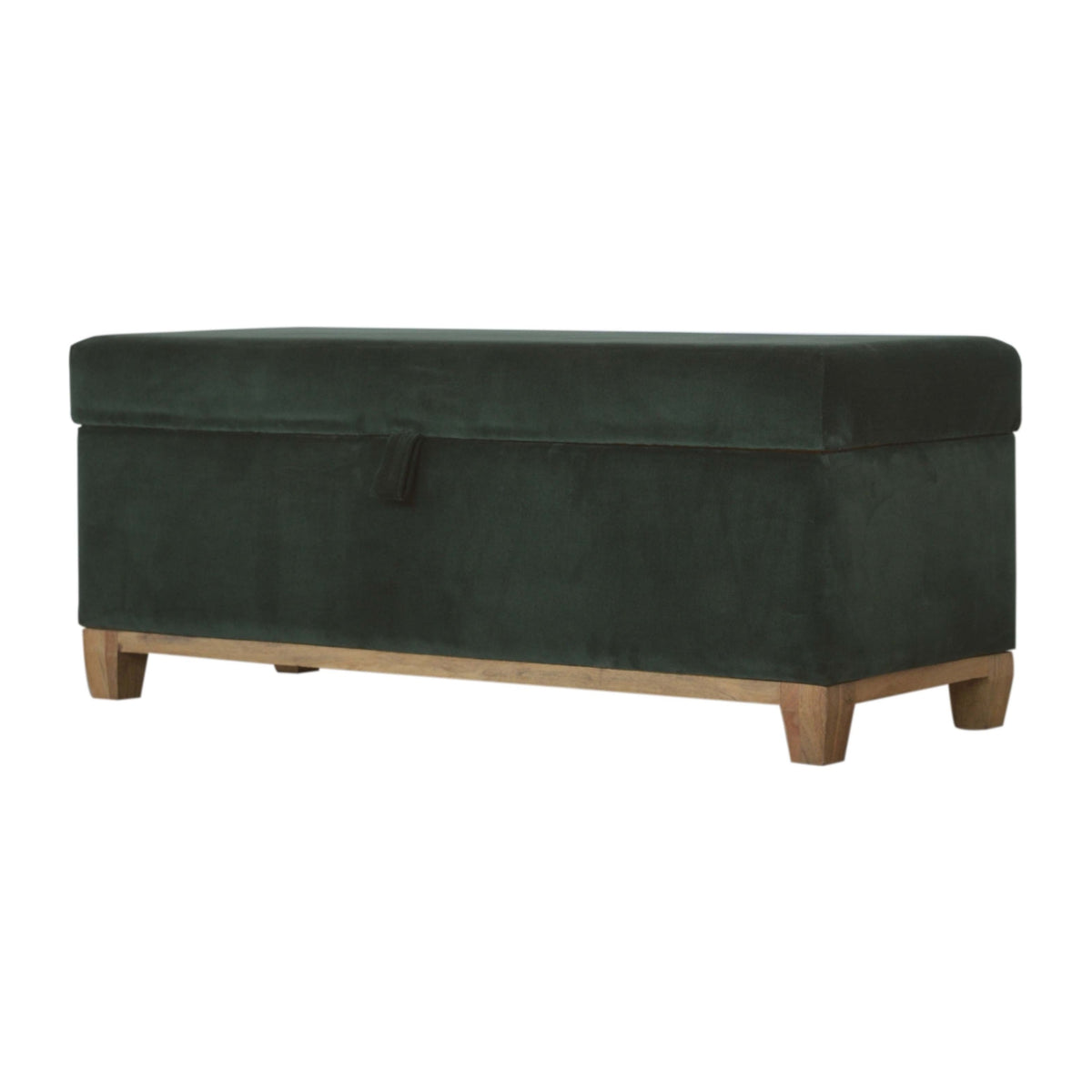 Slam Dunk Velvet Storage Box - Forest Green