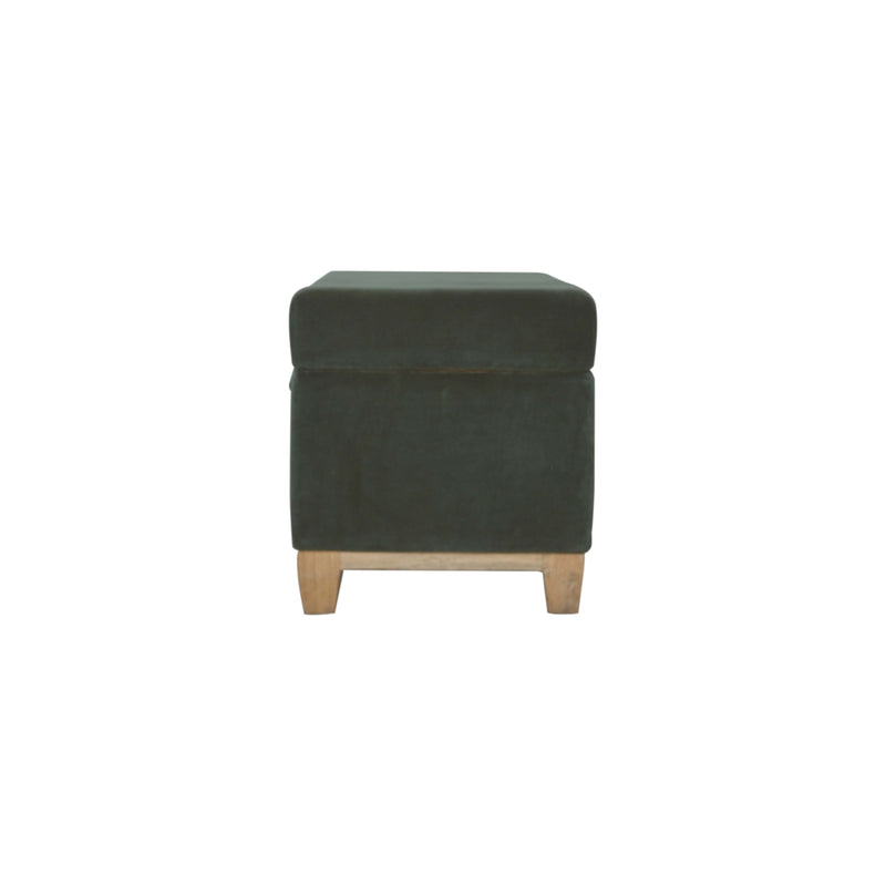 Slam Dunk Velvet Storage Box - Forest Green