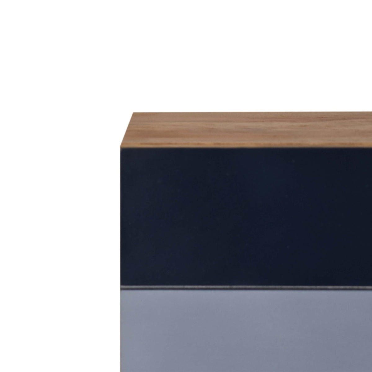 Tonal Coloured Geometric Cabinet or Bedside Table