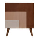 Tonal Coloured Geometric Cabinet or Bedside Table