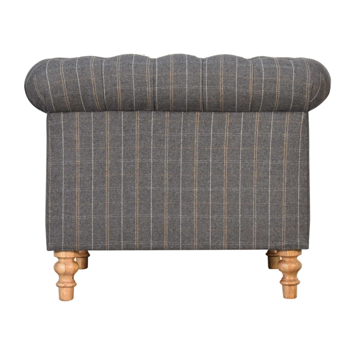 Pewter Tweed Chesterfield Armchair