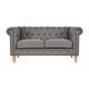 Chesterfield 2-Seater Pewter Tweed Sofa
