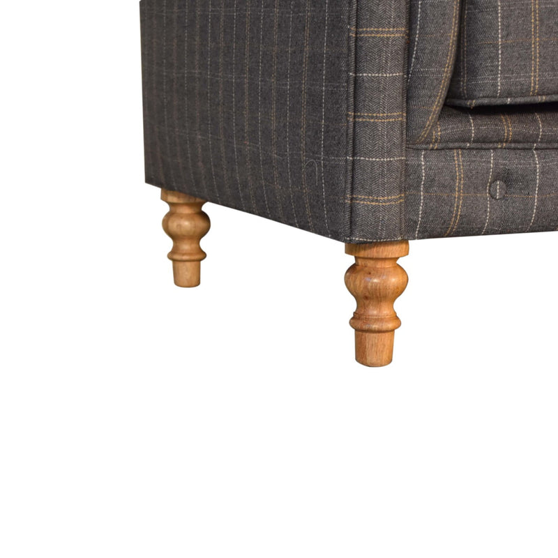 Chesterfield 2-Seater Pewter Tweed Sofa
