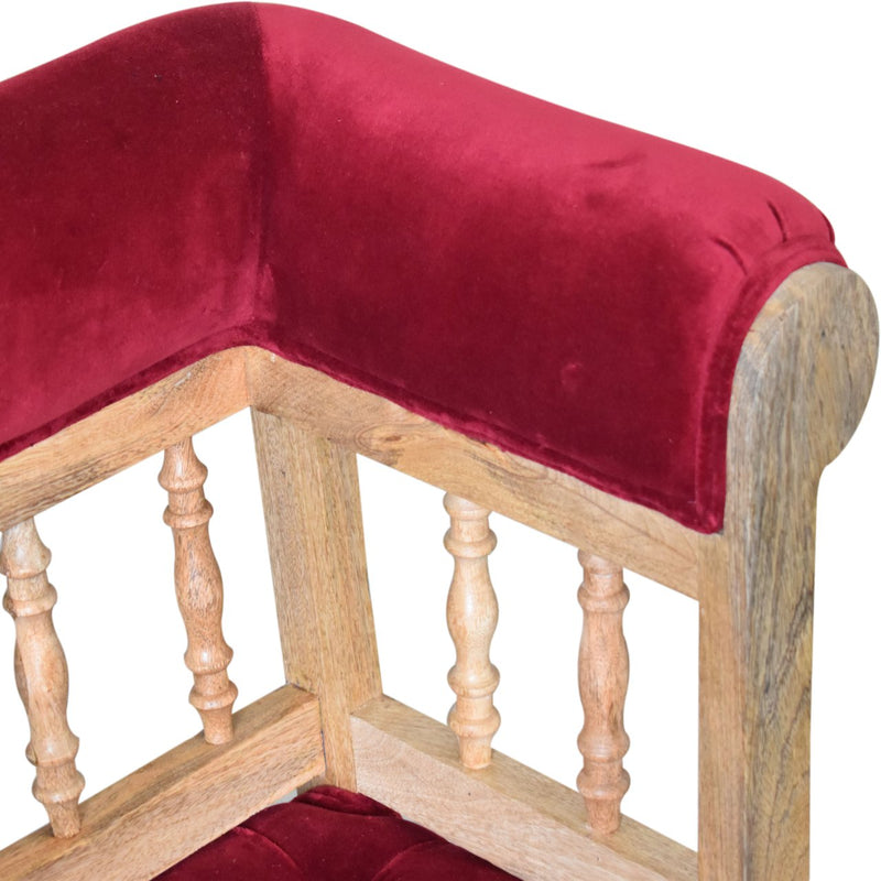 Ruby Red Velvet Love Seat