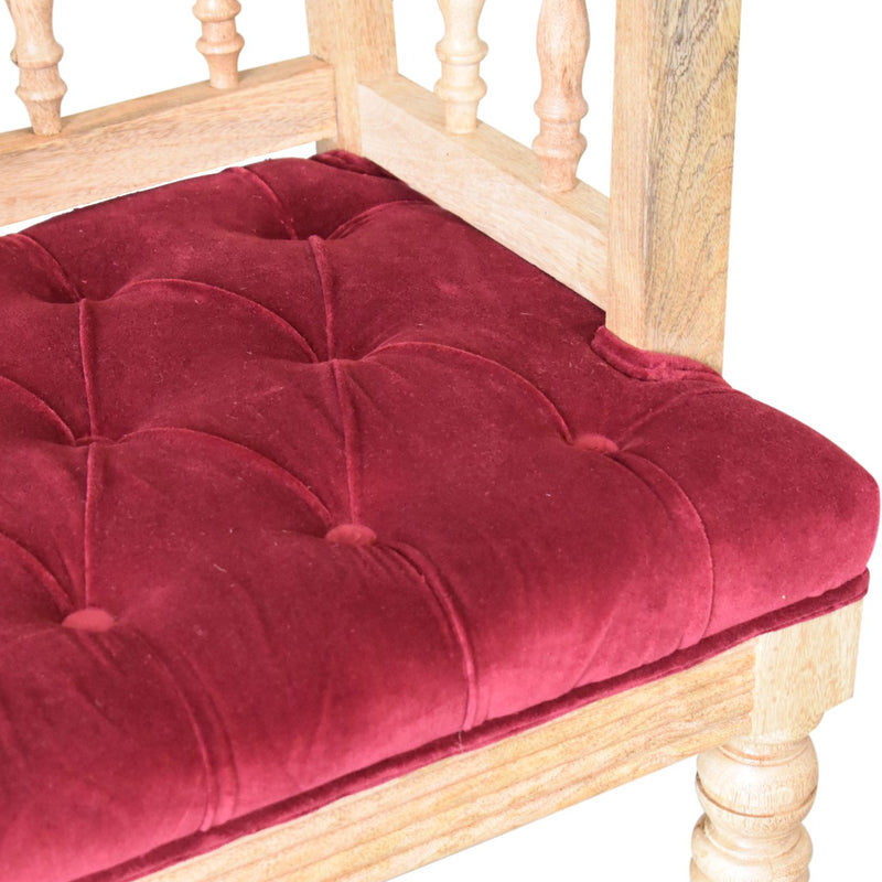 Ruby Red Velvet Love Seat