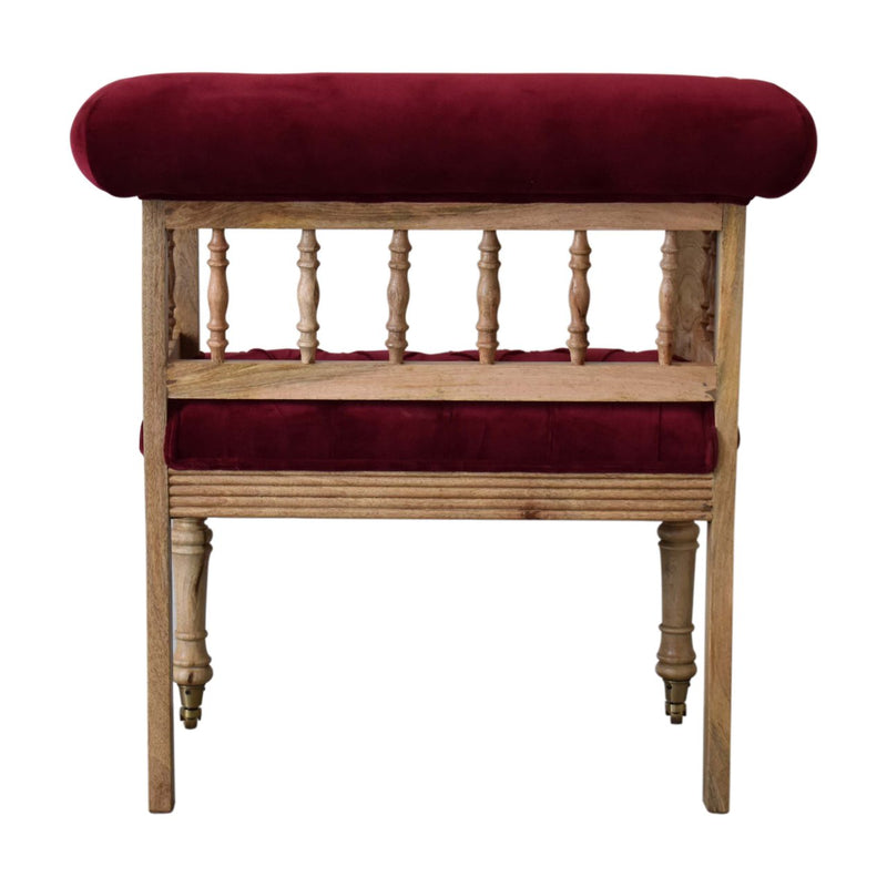 Ruby Red Velvet Love Seat