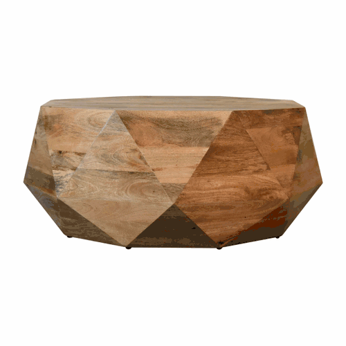 Geometric Wooden Coffee Table
