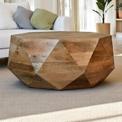 Geometric Wooden Coffee Table
