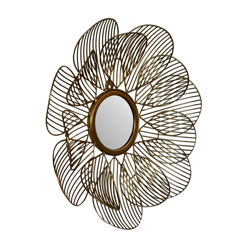 Golden Petal Mirror Frame