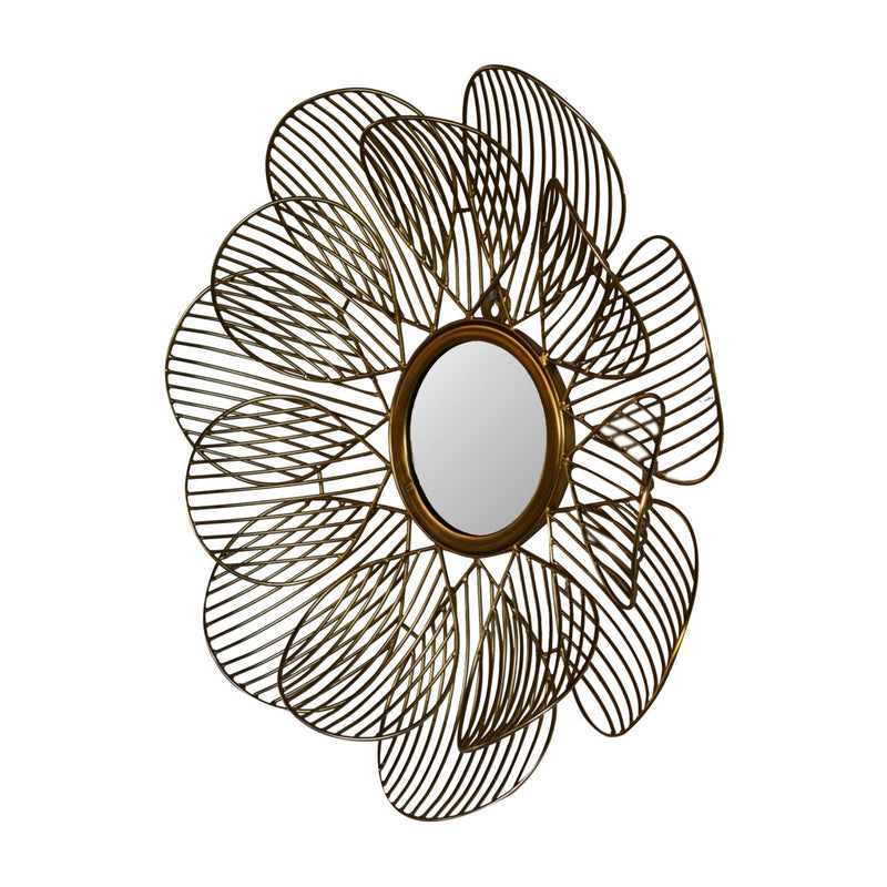 Golden Petal Mirror Frame
