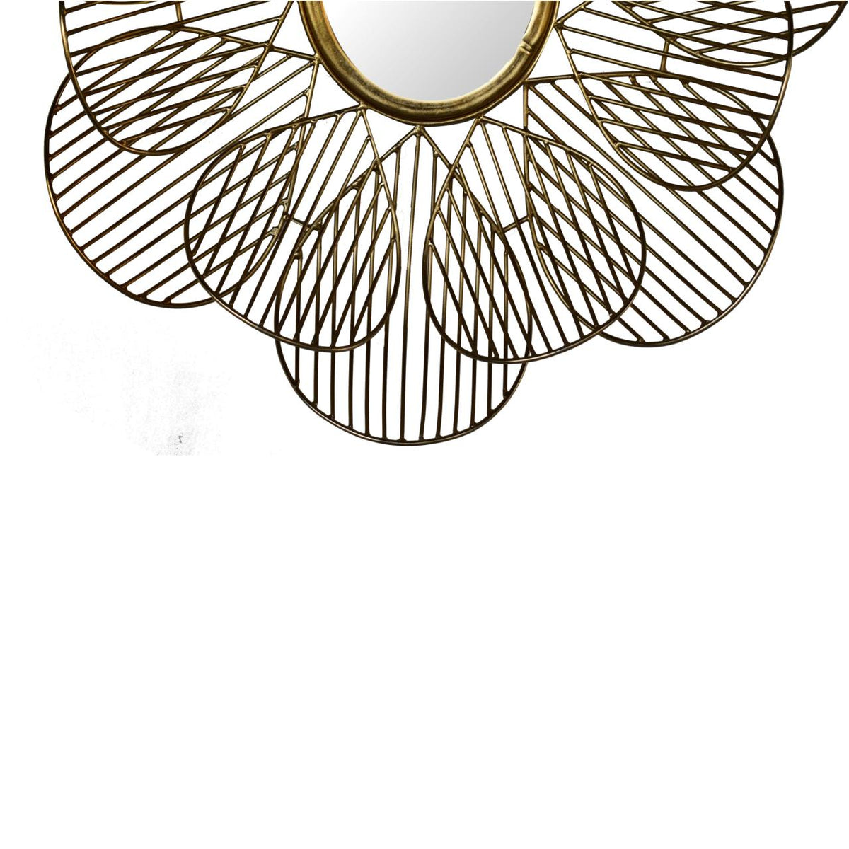 Golden Petal Mirror Frame