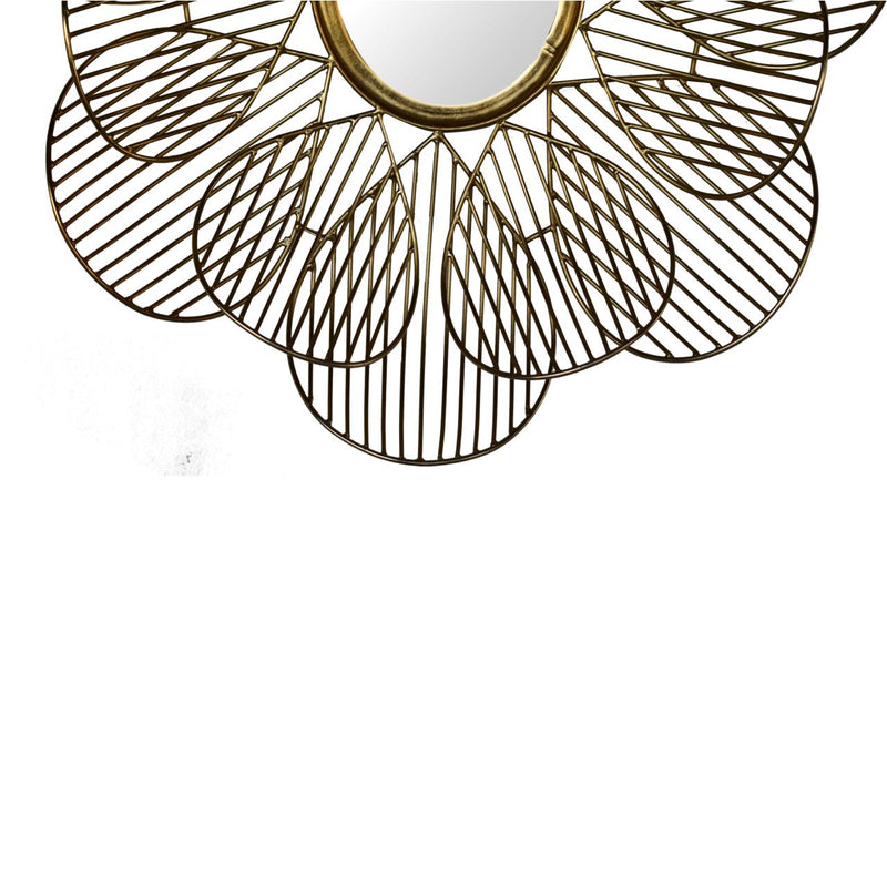 Golden Petal Mirror Frame