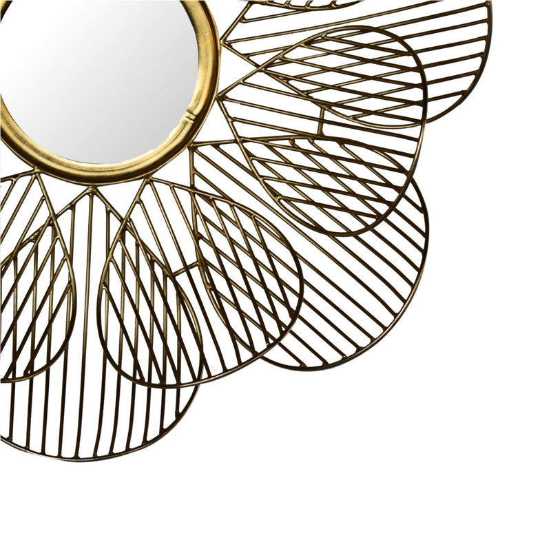 Golden Petal Mirror Frame