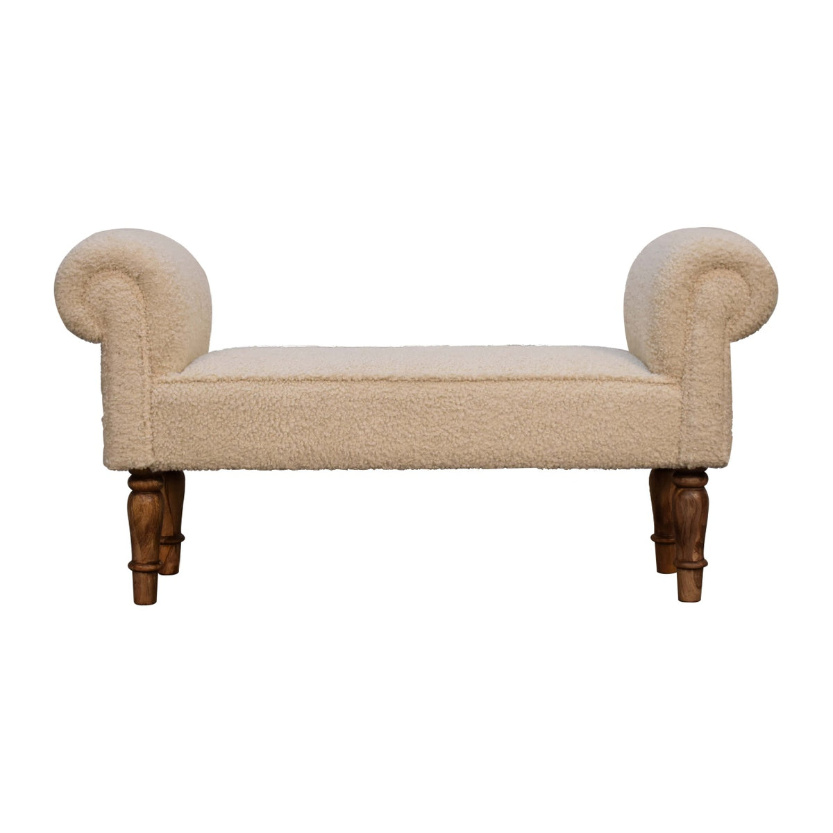 You and Me Embrace Bench – Cream Boucle