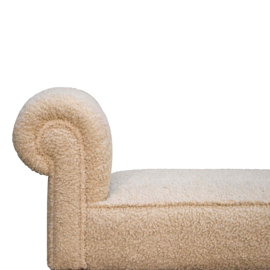 You and Me Embrace Bench – Cream Boucle