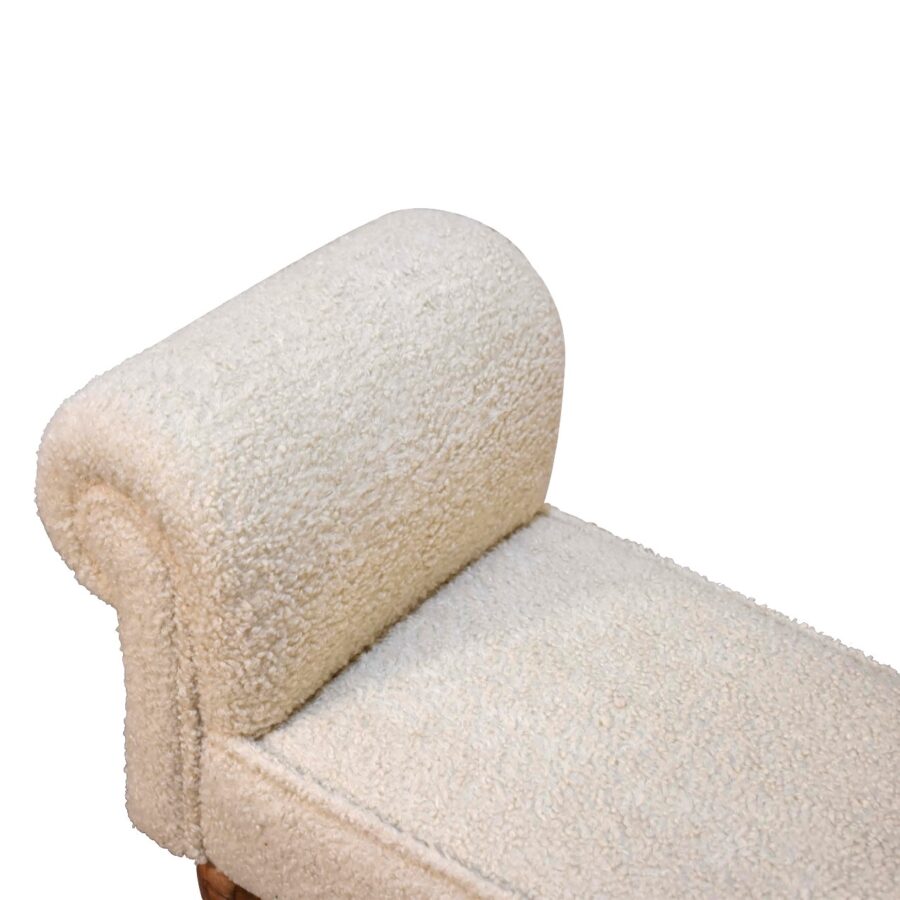You and Me Embrace Bench – Cream Boucle