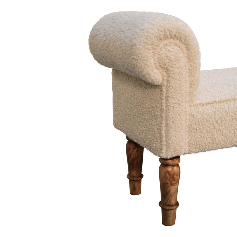 You and Me Embrace Bench – Cream Boucle