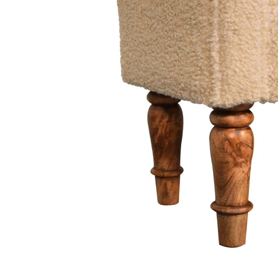 You and Me Embrace Bench – Cream Boucle