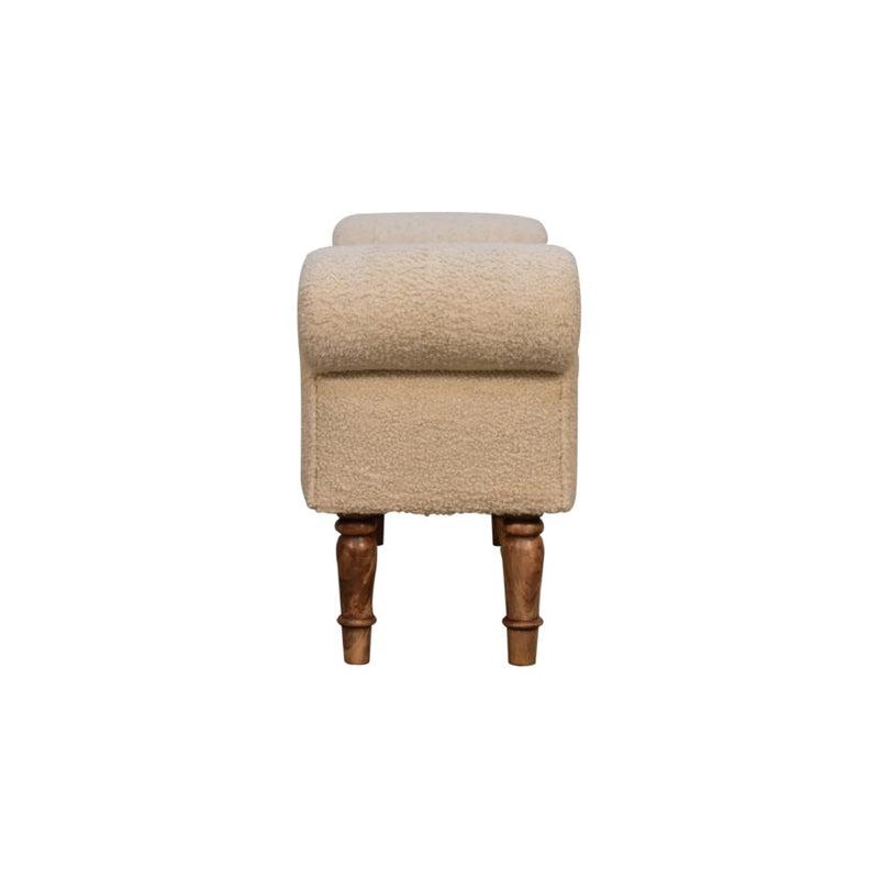 You and Me Embrace Bench – Cream Boucle