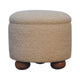 Slam Dunk Footstool – Cream Bouclé
